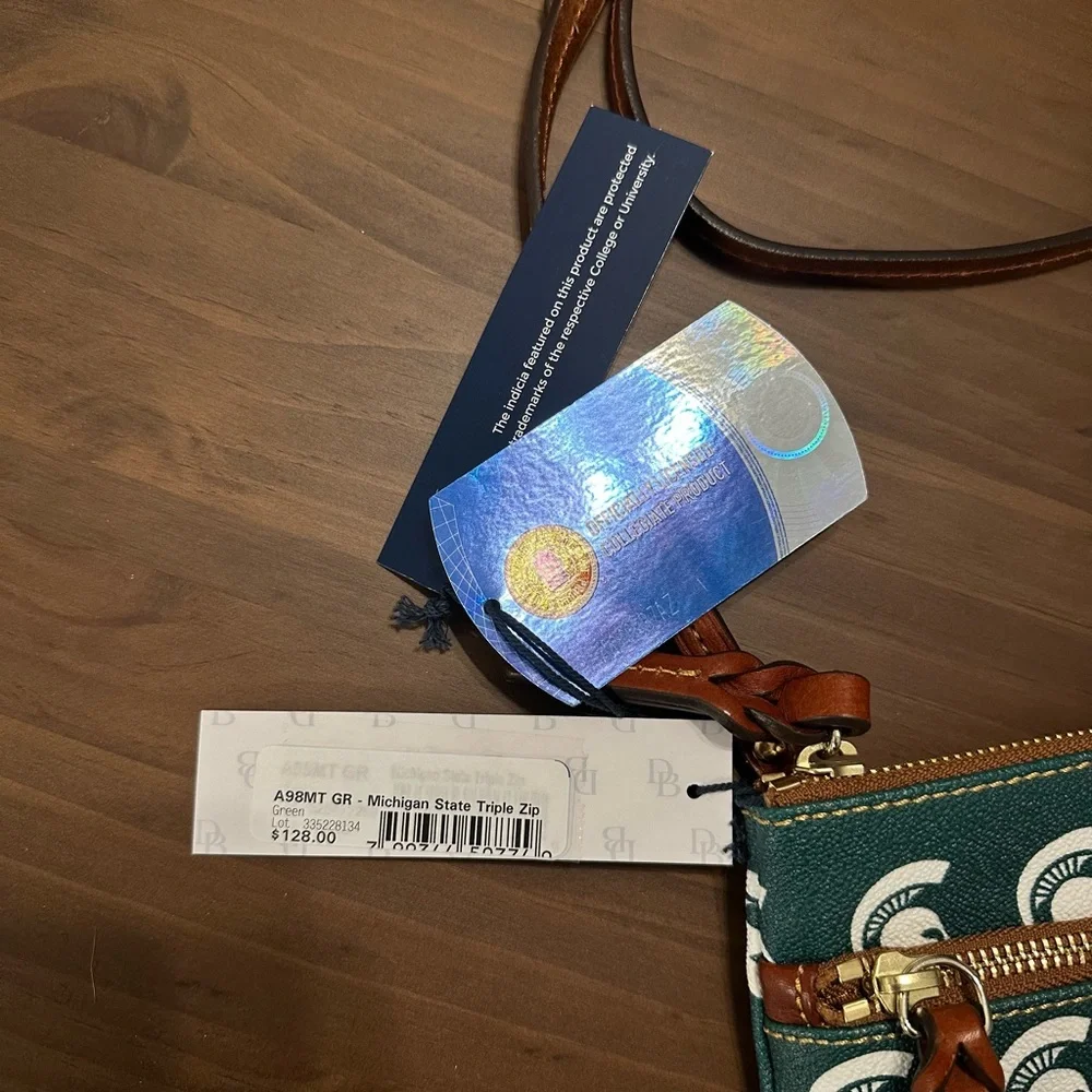 Dooney & Bourke Green and Brown Crossbody Bag - Picture 8 of 8